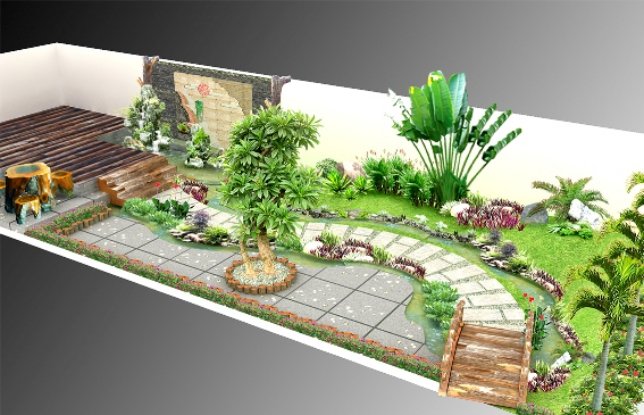Thiết kế tiểu cảnh sân vườn hợp phong thủy